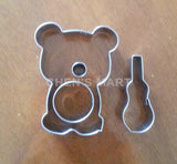   1 pc Cute Guitar Bear Small Animal Metal Mould Cookie Cutter Biscuit Topper Decoration Mold Stainless Steel