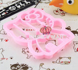 Christmas 1 set Cute Hello Kitty 3D Cookie Cutter Fondant Mold Cake Decoration Emboss Pastry Tool DIY Mould