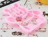 Christmas 1 set Cute Winnie the Pooh 3D Cookie Cutter Fondant Mold Cake Decoration Emboss Pastry Tool DIY Mould