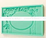 Fondant Mould 1 pc Christmas Photo Frame Holly Silicone Mold Chocolate Cake Decorating Baking Tool Wedding Decoration Cupcake