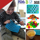  1 pc Gummy Bear Shape Silicone Mould With Dropper Candy Sugar Chocolate Mold Ice Cube Tray Fondant Cake Decorating