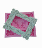  1 pc Large Retro Frame Relief Mold DIY Silicone Mould Cake Decoration Sugar Mold Baking Tools Chocolate Mould