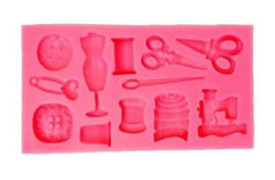  1 pc Scissors Trash Can Button Mold DIY Silicone Mould Cake Decoration Sugar Mold Baking Tools Chocolate Mould