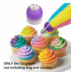 New Baking Tools 1 set Tri-Color Coupler Icing Pastry Converter Tip Nozzles Adaptor Piping Converter Cake Decorating Tools